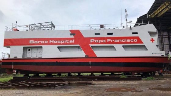 Barco Hospital Papa Francisco pronto para testes